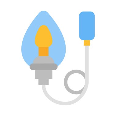 Kişisel ve Ticari Kullanım İçin Oksijen Maskesi Vektörü Düz Simgesi
