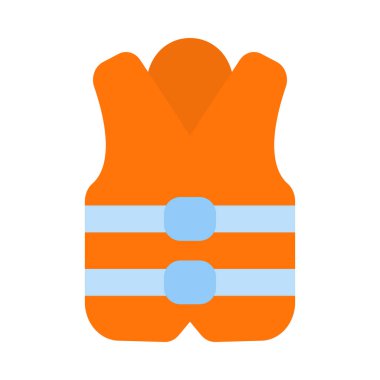 Kişisel ve Ticari Kullanım İçin Hayat Ceketi Vektörü Düz Simgesi