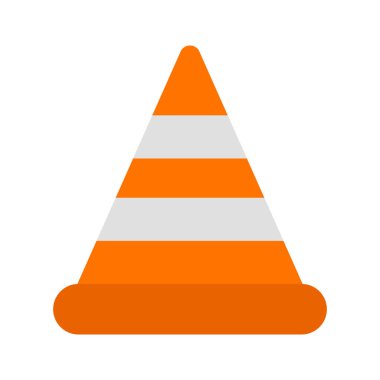 Kişisel ve ticari kullanım için Trafik Konisi Vektörü Düz Simgesi