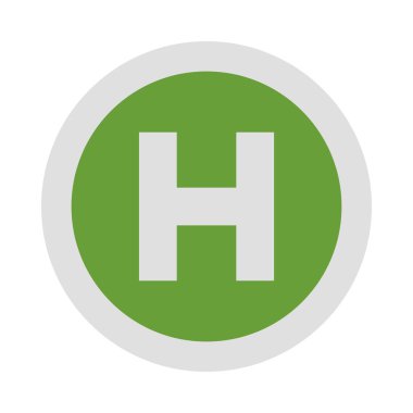 Kişisel ve ticari kullanım için Helipad Vektör Düz Simgesi