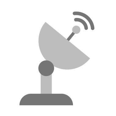 Kişisel ve Ticari Kullanım İçin Uydu Çanağı Vektörü Düz Simgesi