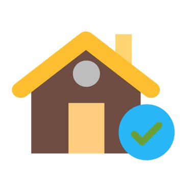 Kişisel ve Ticari Kullanım İçin Ev Seçimi Vektörü Düz Simgesi