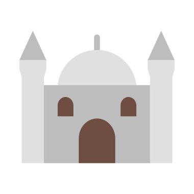 Kişisel ve Ticari Kullanım İçin Cami Vektörü Düz Simgesi