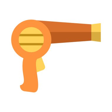 Kişisel ve ticari kullanım için Saç Kurutma Makinası Düz Simgesi