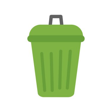 Kişisel ve ticari kullanım için Çöp Kutusu Vektörü Düz Simgesi