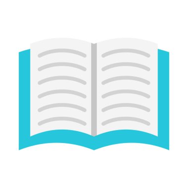 Kişisel ve ticari kullanım için Kitap Vektörü Düz Simgesi