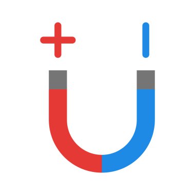 Kişisel ve Ticari Kullanım İçin Mıknatıs Vektörü Düz Simgesi