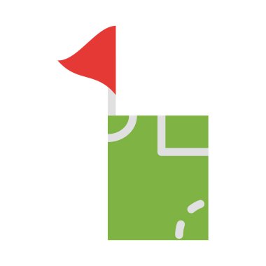 Kişisel ve ticari kullanım için Futbol Köşesi Vektörü Düz Simgesi