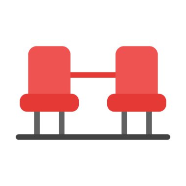 Kişisel ve Ticari Kullanım İçin Oturma Vektörü Düz Simgesi