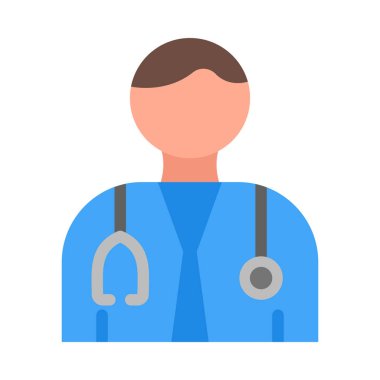 Kişisel ve Ticari Kullanım İçin Doktor Vektör Düz Simgesi