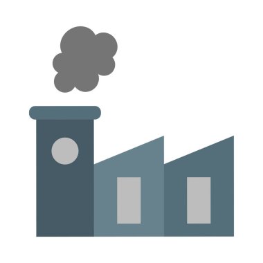 Kişisel ve ticari kullanım için Fabrika Vektörü Düz Simgesi