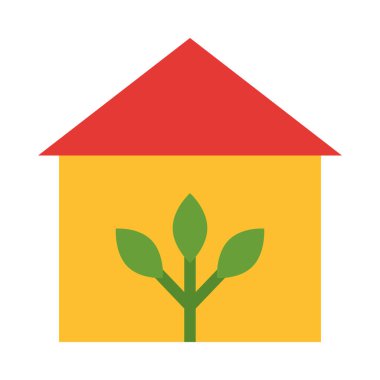 Kişisel ve Ticari Kullanım İçin Sera Vektörü Düz Simgesi