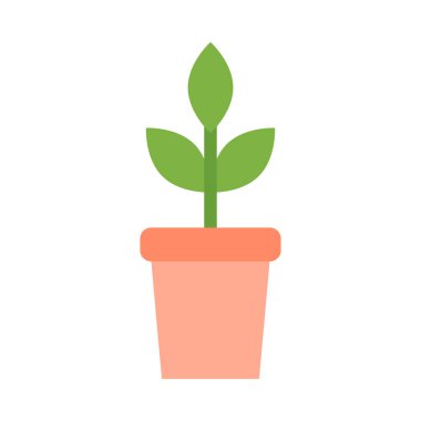 Kişisel ve Ticari Kullanım İçin Bitki Vektörü Düz Simgesi