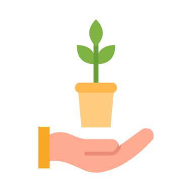 Kişisel ve Ticari Kullanım İçin Sürdürülebilir Tarım Vektörü Düz Simgesi