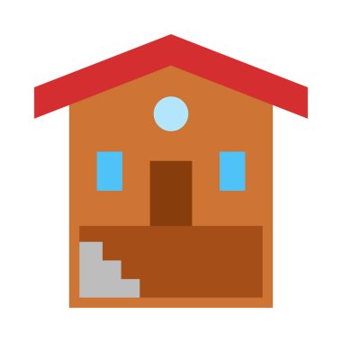 Kişisel ve Ticari Kullanım için Bodrum Vektörü Düz Simgesi