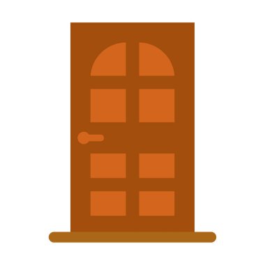 Kişisel ve ticari kullanım için Kapı Vektörü Düz Simgesi