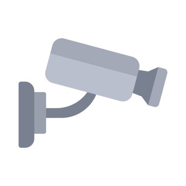 Kişisel ve ticari kullanım için Güvenlik Kamerası Vektör Düz Simgesi