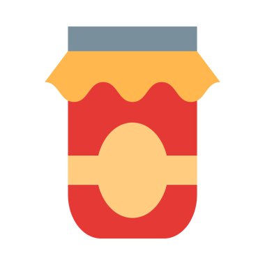 Kişisel ve ticari kullanım için Jam Jar Vektör Düz Simgesi