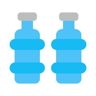 Kişisel ve Ticari Kullanım İçin İki Şişe Vektör Düz Simgesi