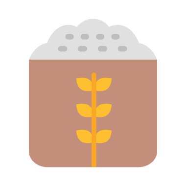 Kişisel ve ticari kullanım için un vektörü düz simgesi