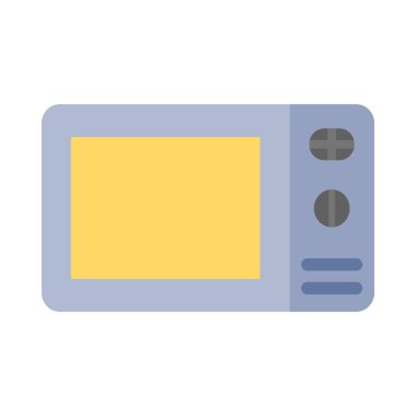 Kişisel ve Ticari Kullanım İçin Mikrodalga Vektör Düz Simgesi