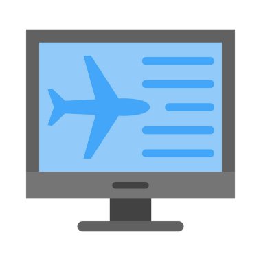 Kişisel ve ticari kullanım için Uçuş Bilgileri Vektör Düz Simgesi