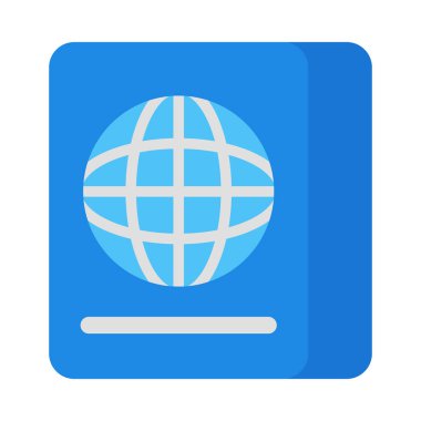 Kişisel ve Ticari Kullanım için Pasaport Vektörü Düz Simgesi