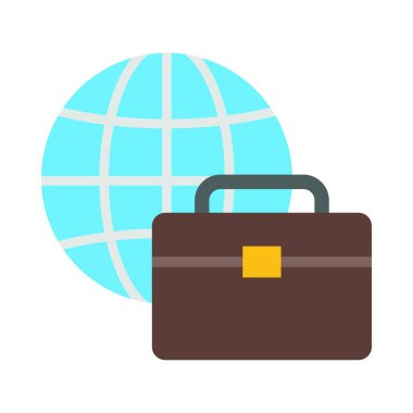 Kişisel ve Ticari Kullanım İçin Uluslararası İş Vektörü Düz Simgesi