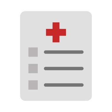 Kişisel ve ticari kullanım için Tıbbi Çizelge Vektörü Düz Simgesi