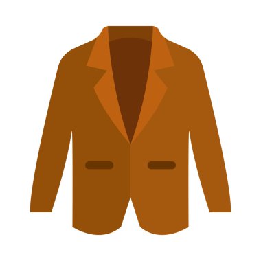 Kişisel ve ticari kullanım için Palto Vektörü Düz Simgesi