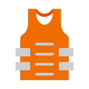 Kişisel ve Ticari Kullanım İçin Yelek Vektörü Düz Simgesi