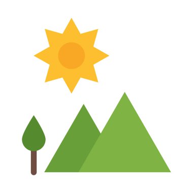 Landscape Vector Flat Icon For Personal And Commercial Use