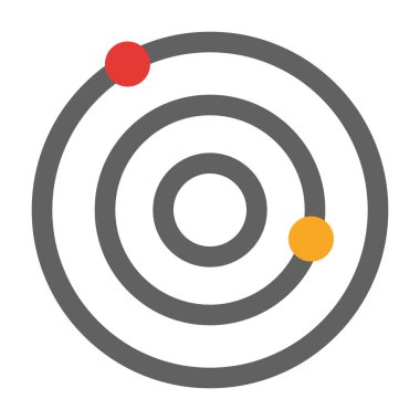 Kişisel ve ticari kullanım için Yörünge Vektörü Düz Simgesi