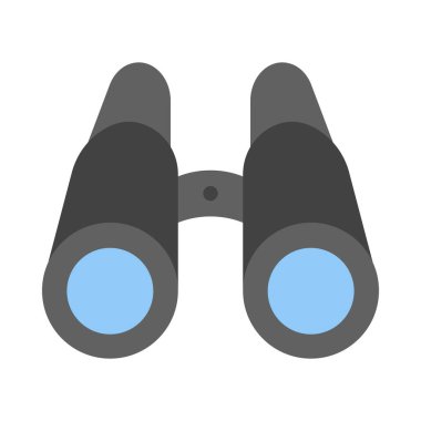 Kişisel ve Ticari Kullanım İçin Dürbün Vektörü Düz Simgesi