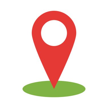 Kişisel ve Ticari Kullanım İçin Konum Vektörü Düz Simgesi