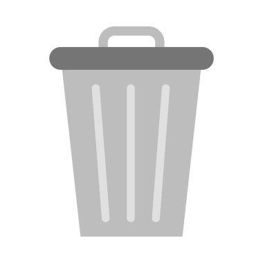 Kişisel ve Ticari Kullanım İçin Çöp Vektörü Düz Simgesi