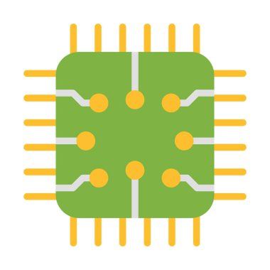 Processor Vector Flat Icon For Personal And Commercial Use
