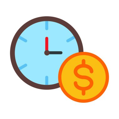 Zaman Kişisel ve Ticari Kullanım İçin Para Vektörü Düz Simgedir