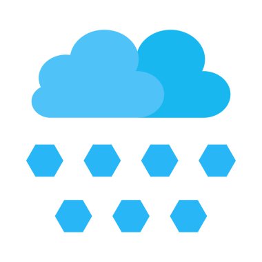 Kar Düşüşü Vektörü Düz Simge Tasarımı