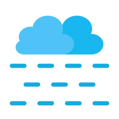 Sis Vektörü Düz Simge Tasarımı