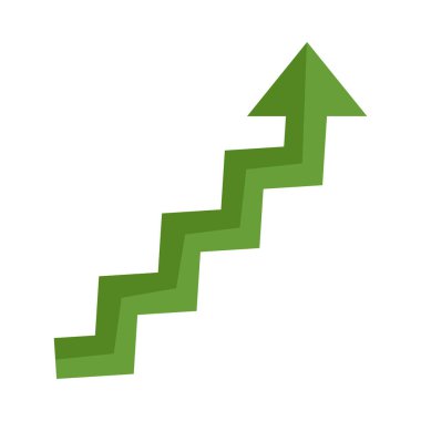 Zigzag Ok Vektörü Düz Simge Tasarım Vektörü Düz Simge Tasarımı