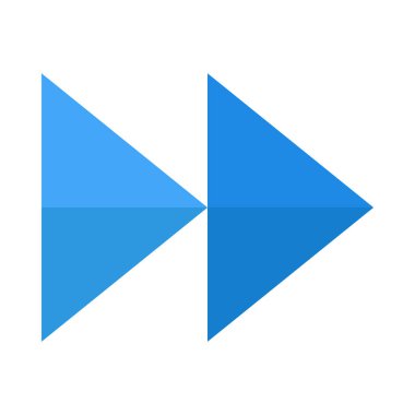 Hızlı İleri Vektör Düz Simge Tasarımı