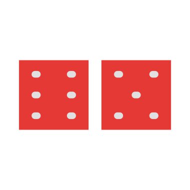 Zar Vektörü Düz Simge Tasarımı