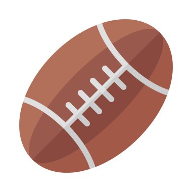 Rugby Vektörü Düz Simge Tasarımı