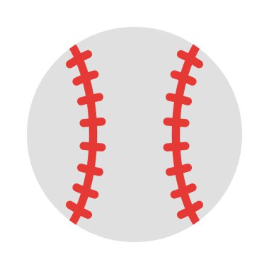 Beyzbol Vektörü Düz Simge Tasarımı