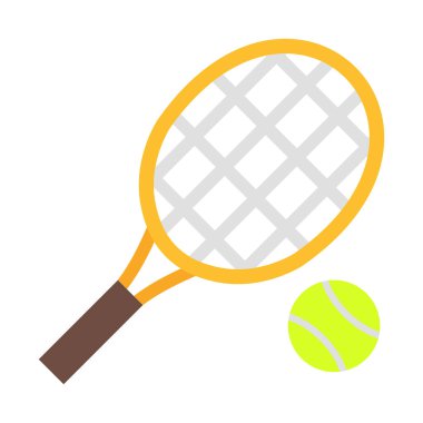 Tenis Vektörü Düz Simge Tasarımı