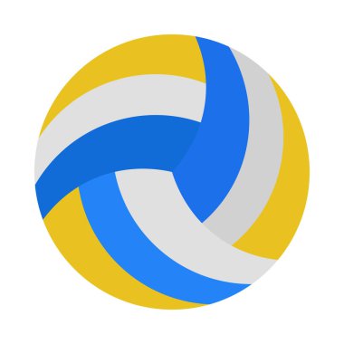Voleybol Vektörü Düz Simge Tasarımı