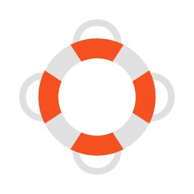 Lifebuoy Vektör Düz Simge Tasarımı