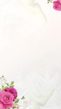 dikey video gülleri selamlama ya da online düğün davetiyeleri için kullanışlıdır 