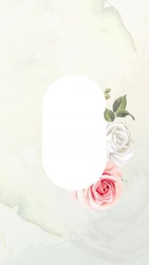 dikey video gülleri selamlama ya da online düğün davetiyeleri için kullanışlıdır 